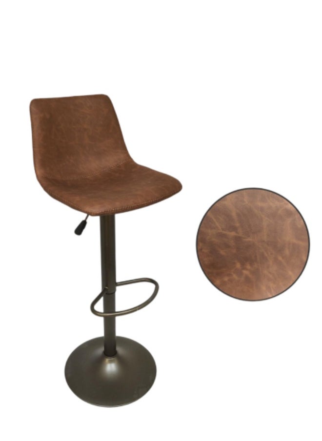 Generic Brown leather high bar stool 