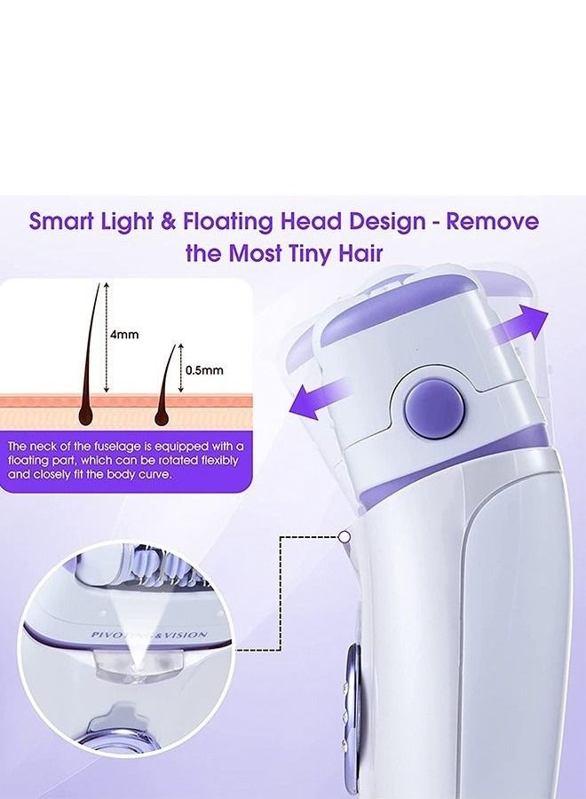general Epilator for Women, 2 in 1 Epilator Hair Removal for Women, Epilators Hair Remover for Leg Arm , Rechargeable and Cordless Electric Lady Shaver and Trimmer  Purple - Image 2
