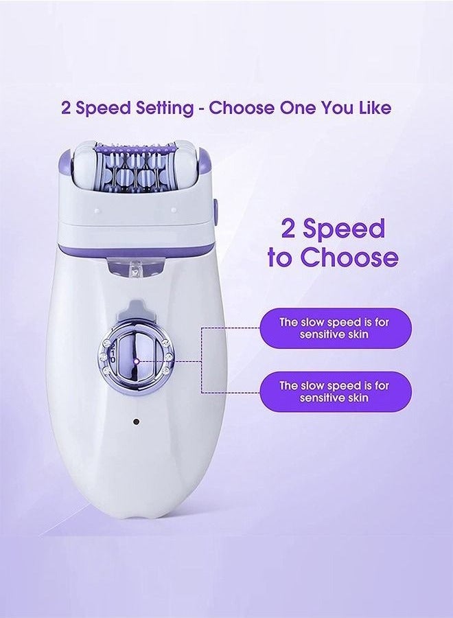general Epilator for Women, 2 in 1 Epilator Hair Removal for Women, Epilators Hair Remover for Leg Arm , Rechargeable and Cordless Electric Lady Shaver and Trimmer  Purple - Image 5