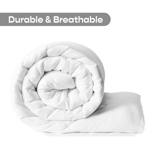 SleepyCat Luxe Comforter Single Size, Premium and Soft Cotton Modal Fabric, Down Alternative with Virgin Microfiber Fill, Hypoallergenic (90 x 60 inches, Eggshell White Colour)-300 TC - Image 2