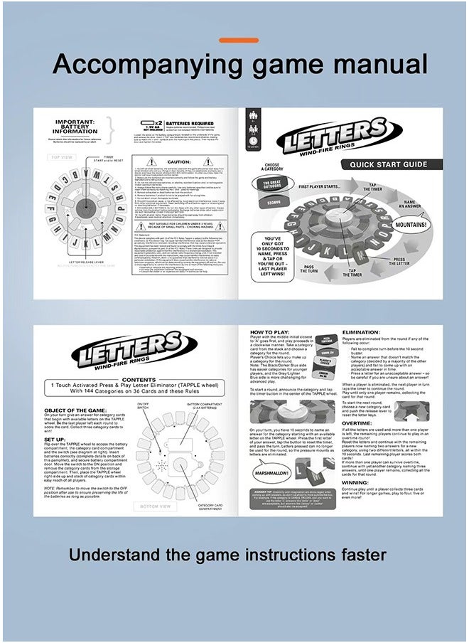 Word Game | Fast-Paced Family Board Game | Choose a Category & Race Against The Timer to be The Last Player | Learning Game Great for All Ages(blue) - pzsku/Z51CB94D65C56EA194373Z/45/_/1727528970/d494183b-c19b-4739-836b-ba89e00b776b