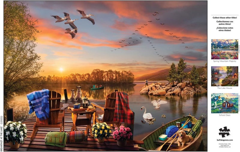 Buffalo Games - Andrew Farley -Breakfast at The Lake - 1000 Piece Jigsaw Puzzle for Adults -Challenging Puzzle Perfect for Game Nights - Finished Size is 26.75 x 19.75 - Image 5