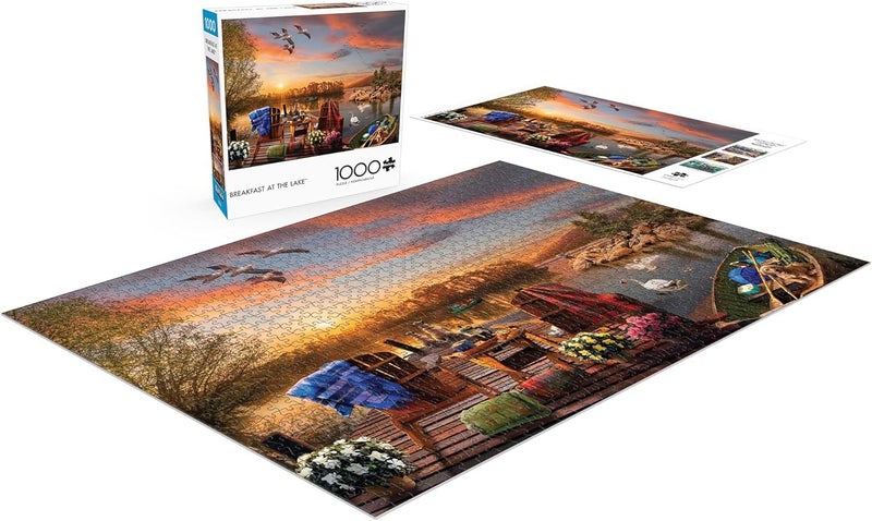 Buffalo Games - Andrew Farley -Breakfast at The Lake - 1000 Piece Jigsaw Puzzle for Adults -Challenging Puzzle Perfect for Game Nights - Finished Size is 26.75 x 19.75 - Image 4