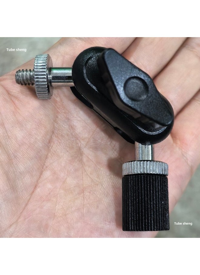 Generic 1/4 Turn 1/4 Screw Pan/tilt Bracket Replaces Mobile Phone Universal Wheel Adapter Pea Pods Connection Anti-tooth Accessories-Body Color:Silver Strange Hand (17mm Ball Head + 1/4 Screw Hole)  - Image 3