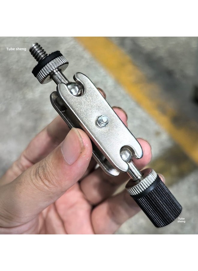 Generic 1/4 Turn 1/4 Screw Pan/tilt Bracket Replaces Mobile Phone Universal Wheel Adapter Pea Pods Connection Anti-tooth Accessories-Body Color:Silver Strange Hand (17mm Ball Head + 1/4 Screw Hole)  - Image 5