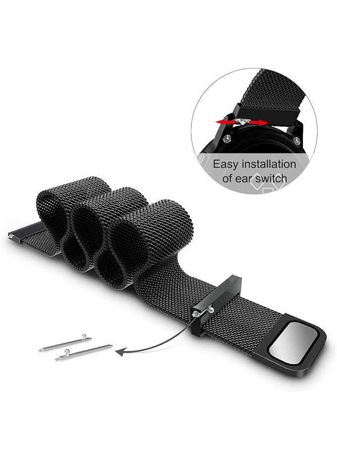 Metal Strap Compatible with Huawei Watch Straps Fit 4/Fit 4 Pro/Fit 3 Women, Magnetic Strap  For Huawei Watch Fit 4/Fit 4 Pro/Fit 3, Black Metal Bracelet - Image 4