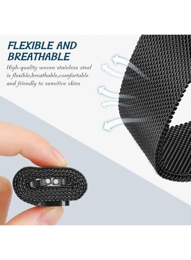 Metal Strap Compatible with Huawei Watch Straps Fit 4/Fit 4 Pro/Fit 3 Women, Magnetic Strap  For Huawei Watch Fit 4/Fit 4 Pro/Fit 3, Black Metal Bracelet - Image 2
