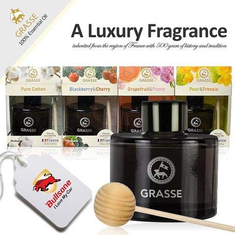 Bullsone Grasse Diffuser, Natural Car Air Fresheners, Luxury Car Perfume - Black Berry & Cherry Scent (2 Pack) - Image 3