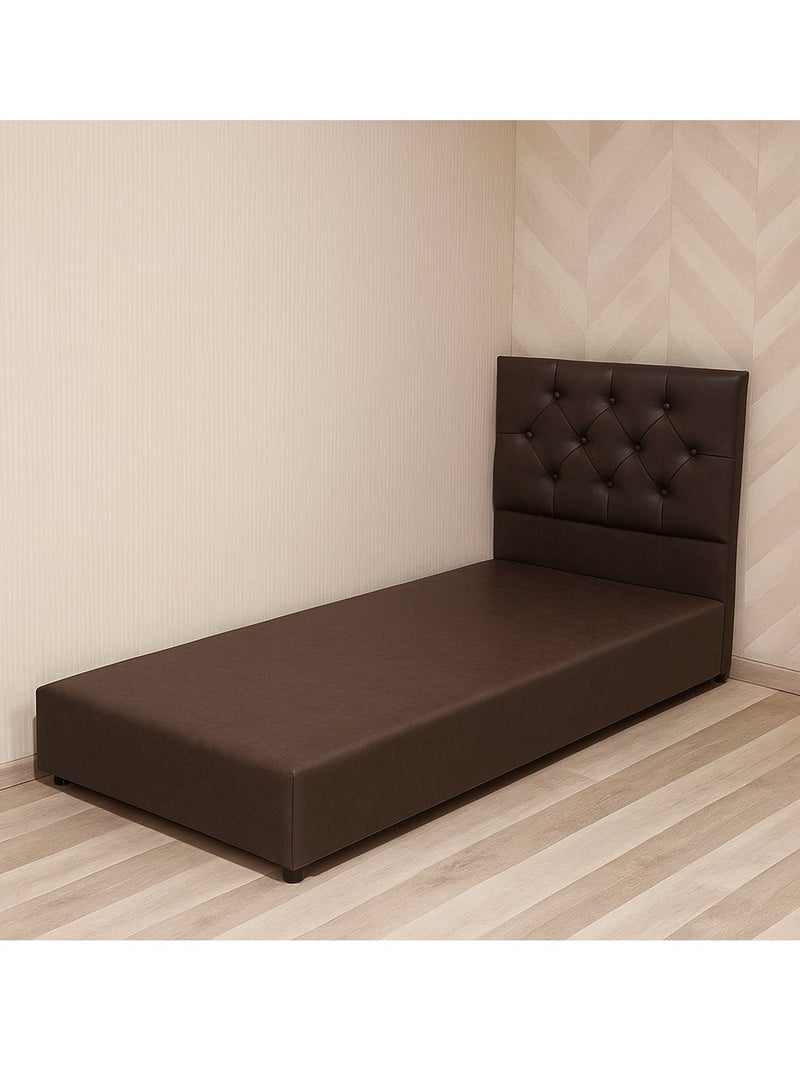 l'elefante L’elefante Wooden Single Bed – Compact 90x190 cm Box Design – Sturdy Wooden Frame – Ideal for Kids, Adults & Guest Rooms – Easy to Assemble  - Image 1
