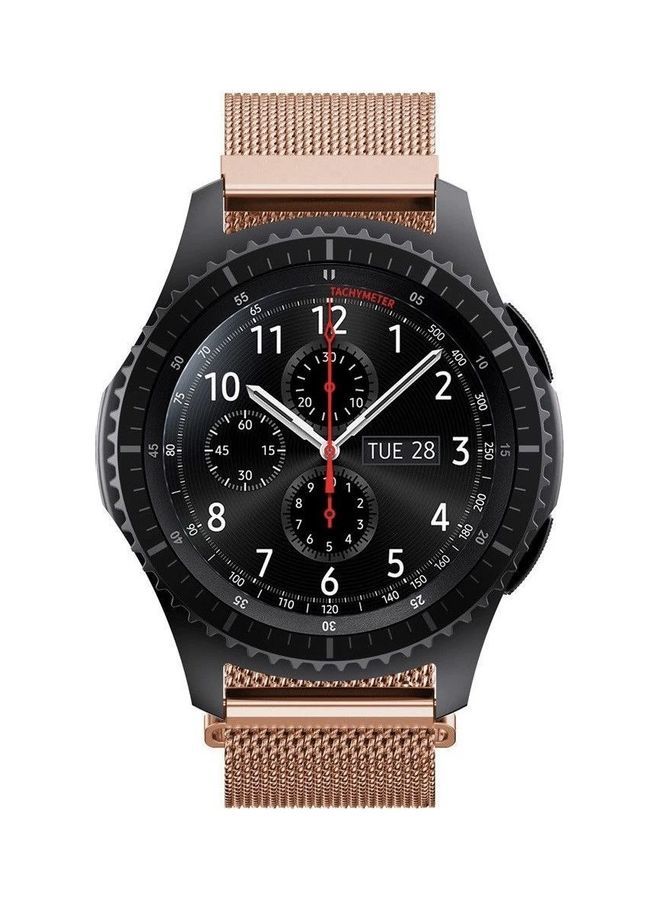 NIBEMINENT Loop Stainless Steel Smartwatch Strap Band For Samsung Galaxy Watch 46mm/Huawei GT2/Gear S3 Frontier/Classic/Honor Magic 2/Fossil 22mm Rose Gold - Image 1