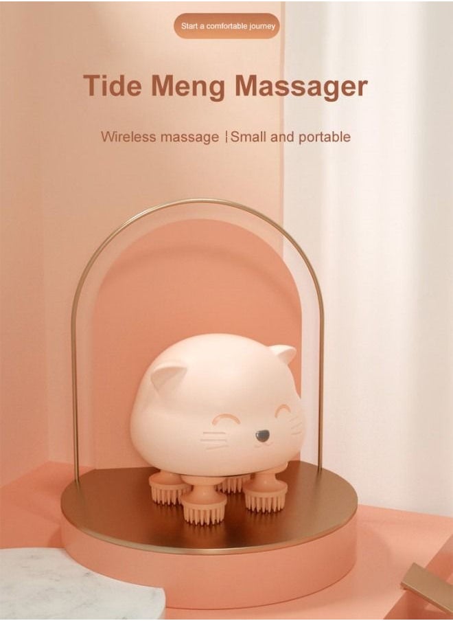 Ru syanl Cartoon Head Massager Portable Electric Silicone Vibration Mini Head Scalp Massage Tool  - Image 2