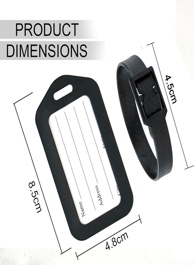 HOLLIO Luggage Tags, Smart Tags for Travel suitcases, School Bags for Easily Identification of Bags Name Tags for Kids Travel Accessories (Black (Pack of 12)) - Image 2