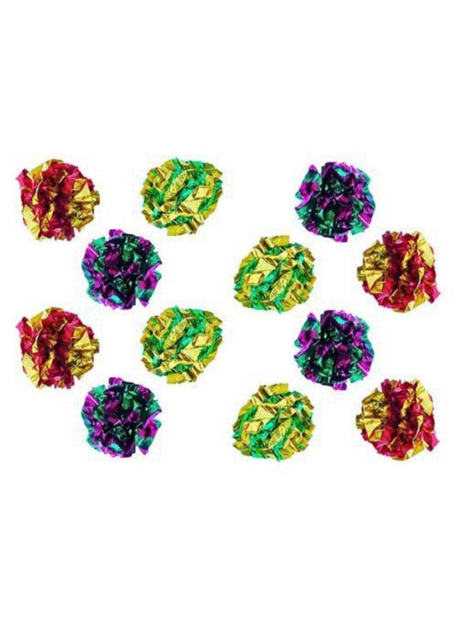 PETFAVORITES PETFAVORITES Original Mylar Crinkle Balls Cat Toys - 12 Pack  - Image 1