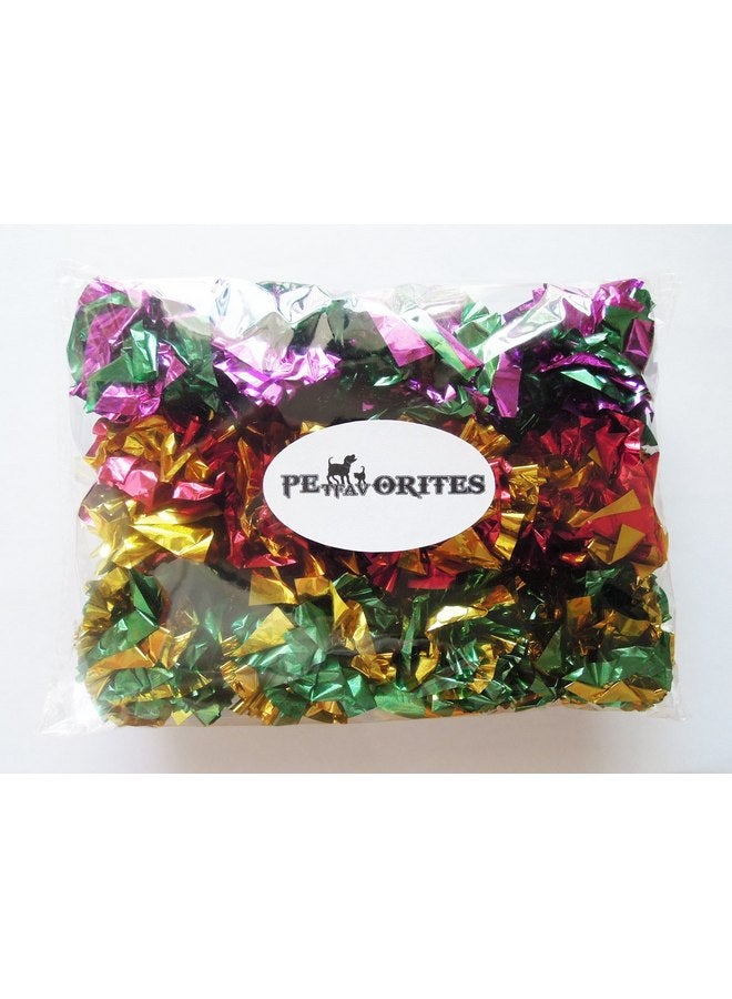 PETFAVORITES PETFAVORITES Original Mylar Crinkle Balls Cat Toys - 12 Pack  - Image 2