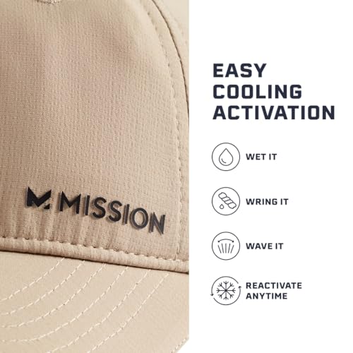 MISSION Cooling UPF Performance Hat - Unisex One Size Cap for Workouts, Golf & Running - Sweat & Water Activated Technology - (Sand) - Image 3