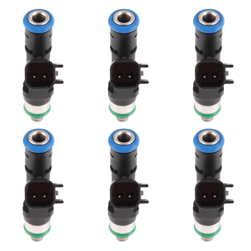 BLPextrm Fuel Injectors Set of 6 Compatible with 20062010 Jeep Liberty Grand Cherokee Commander Dodge RAM 1500 Durango Dakota Nitro Mitsubishi Raider 37L V6 Replaces 0280158020 81212145 4Holes