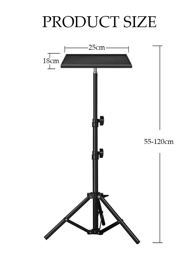 DUNISO Projector Tripod Stand，Laptop Floor Stand Adjustable Height 55 to 120cm，Multifunctional Projector Tripod Stand for Office Home Theater, Projector Stand for Outdoor Movies - Image 2
