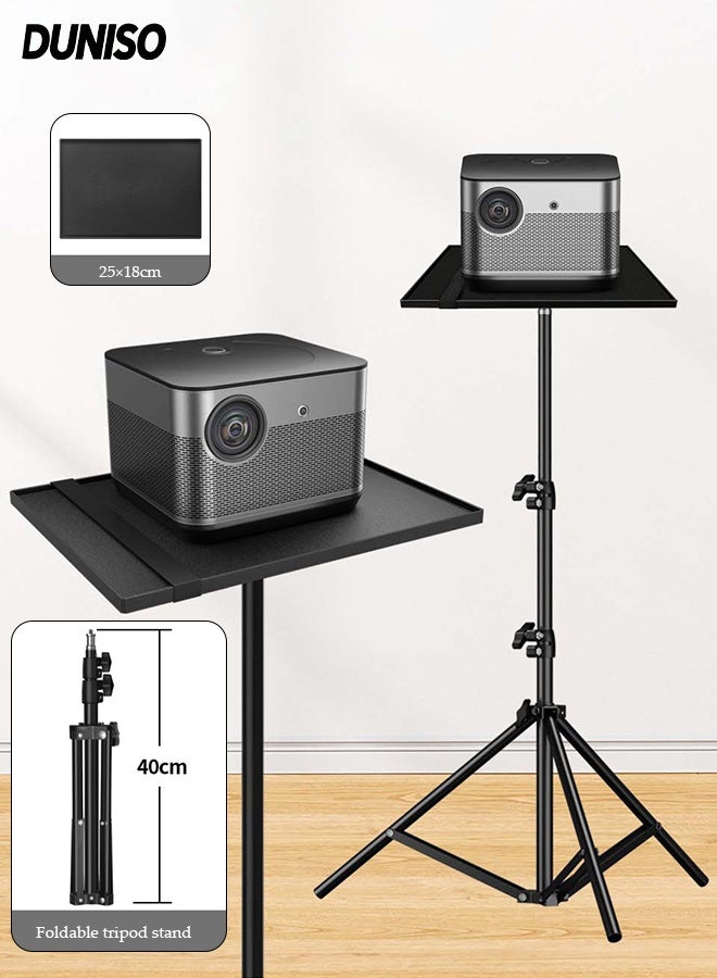 DUNISO Projector Tripod Stand，Laptop Floor Stand Adjustable Height 55 to 120cm，Multifunctional Projector Tripod Stand for Office Home Theater, Projector Stand for Outdoor Movies - Image 1