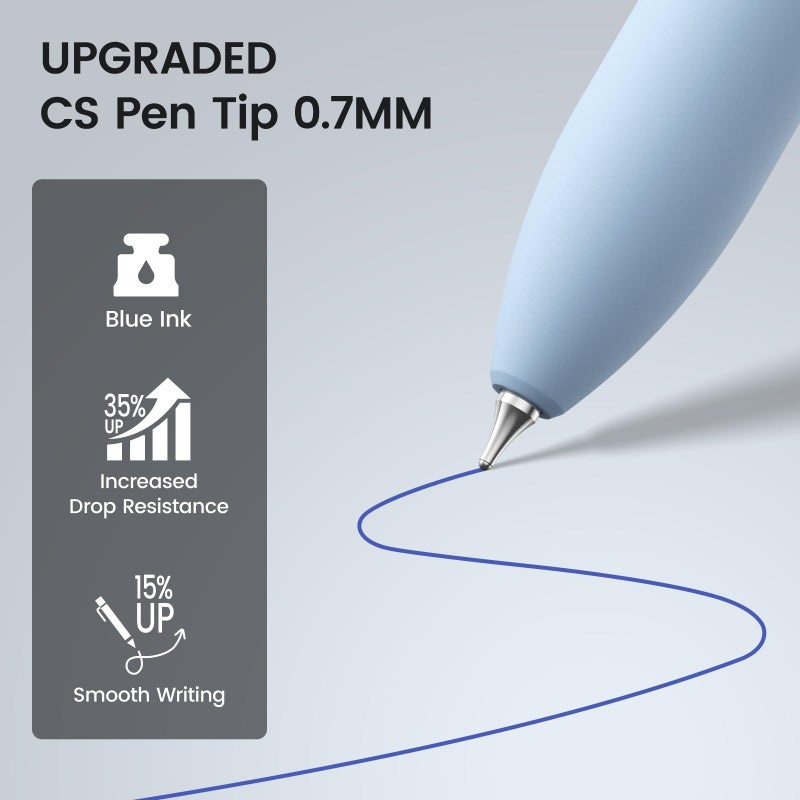 JIMMIDDA Blue Gel Pens - 16Pcs Blue Ink Pens 0.7mm Medium Point | Smooth Writing - Quick Drying Retractable Pen for Men Women (Vintage + Morandi - 16Pcs) - Image 4