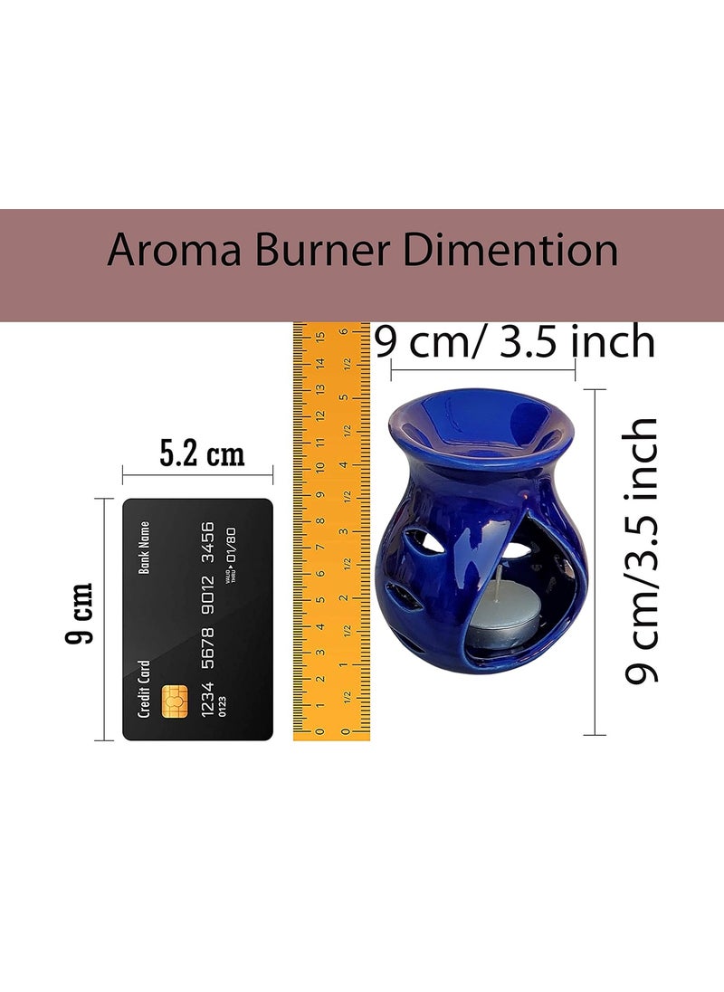 Pure Source India - Pure Source India Ceramic Aroma Diffuser Burner Multicolor Set of 3 - Image 1