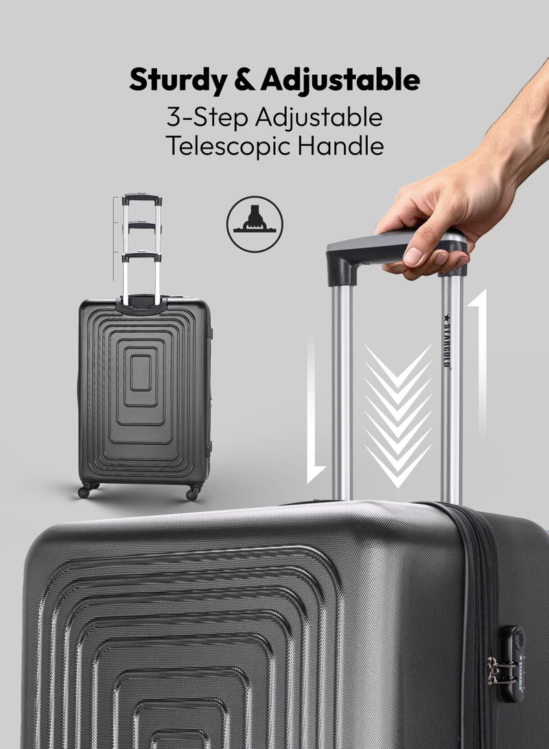 Stargold Luggage Set of 4, ABS Hard Shell Suitcase with Expandable Zipper, 360° Spinner Wheels, Number Lock, Lightweight Trolley Travel Bag - Image 5
