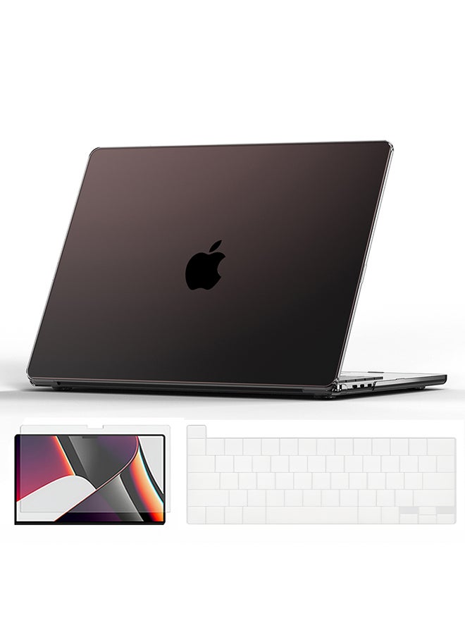 O Ozone Ultra-thin Super Crystal Case Compatible with MacBook Pro 13 (A1706,A1708,A1989,A2159,A2289,A2251,A2338) Case+Keyboard Cover & Protector,Black  - Image 1