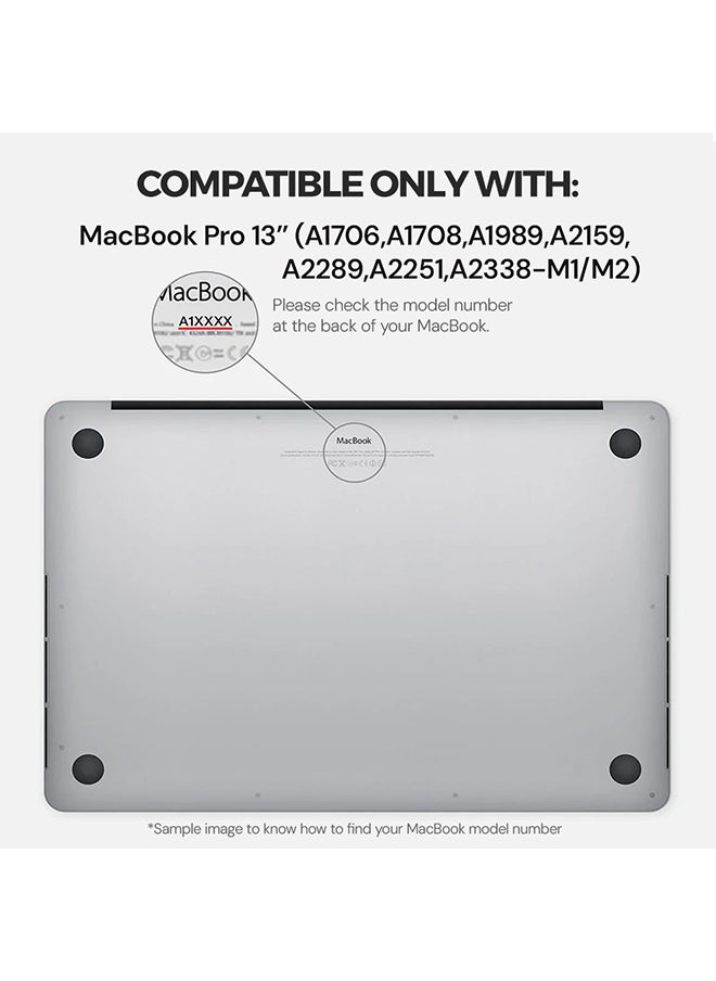 O Ozone Ultra-thin Super Crystal Case Compatible with MacBook Pro 13 (A1706,A1708,A1989,A2159,A2289,A2251,A2338) Case+Keyboard Cover & Protector,Black  - Image 5