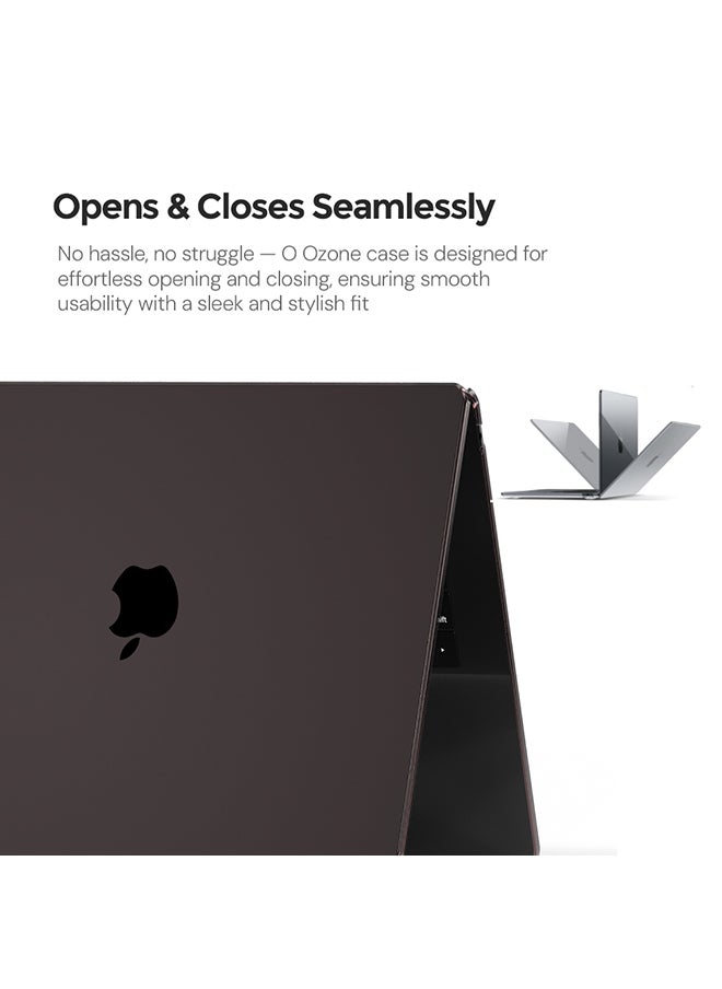O Ozone - Ultra-thin Super Crystal Case Compatible with MacBook Pro 13 (A1706,A1708,A1989,A2159,A2289,A2251,A2338) Case+Keyboard Cover & Protector,Black - Image 1