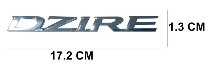 Utkarsh Car Side Chrome Finish/Plated Backside Badge Logo/Decal Emblem 3D Adhesive Monogram Water Resistance Text Sticker for Maruti Suzuki Dzire Cars - Image 2