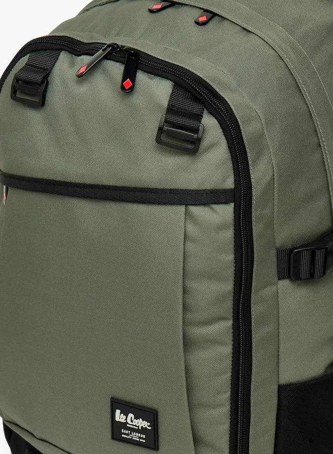 Lee Cooper KHAKI Solid School Backpack For Kids 13 Years+ With Padded Shoulder Straps  | Best Price UAE