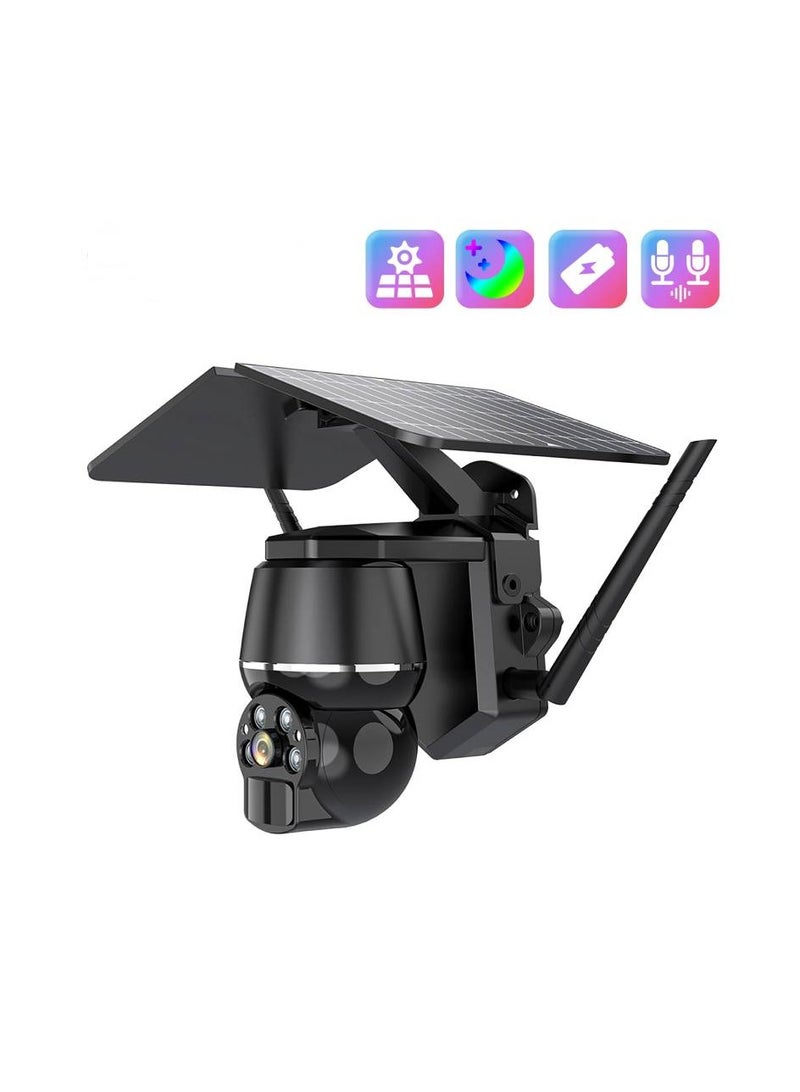 AROAQ 6W Solar 4G/ Wifi CCTV Video Wireless Camera 4x Digital Zoom Motion Detection IP Camera Two-Way Audio Color Night Vision - Image 1