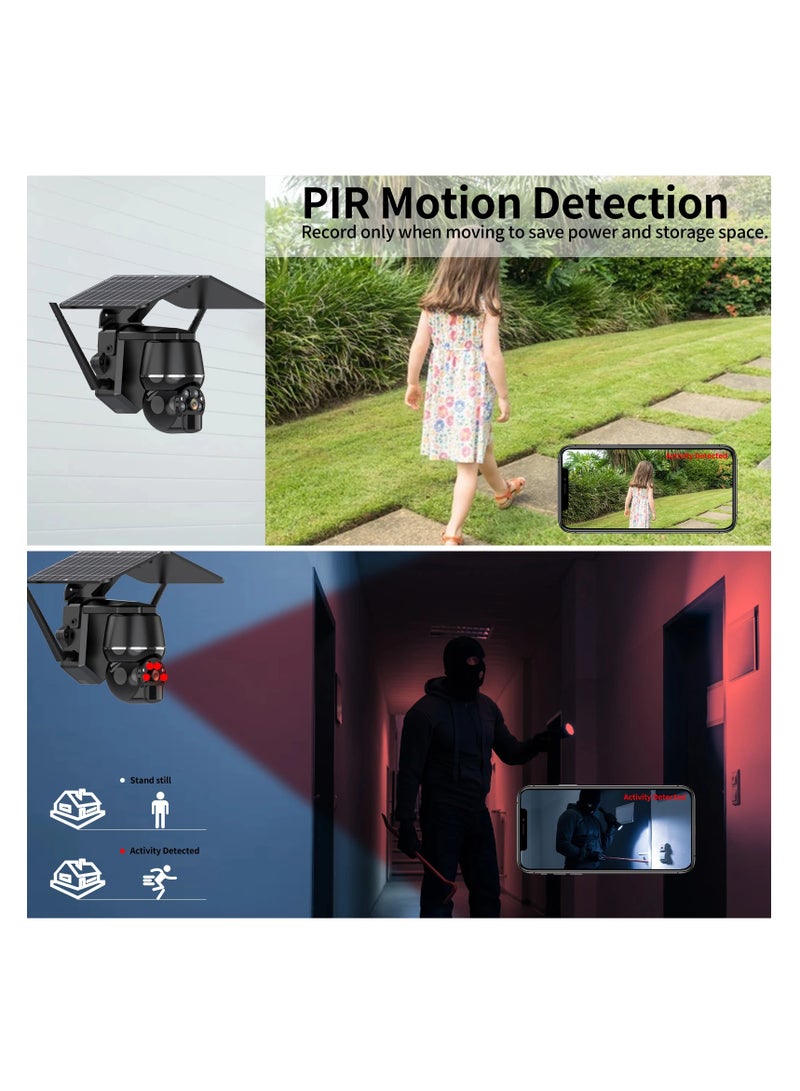 AROAQ 6W Solar 4G/ Wifi CCTV Video Wireless Camera 4x Digital Zoom Motion Detection IP Camera Two-Way Audio Color Night Vision - Image 4