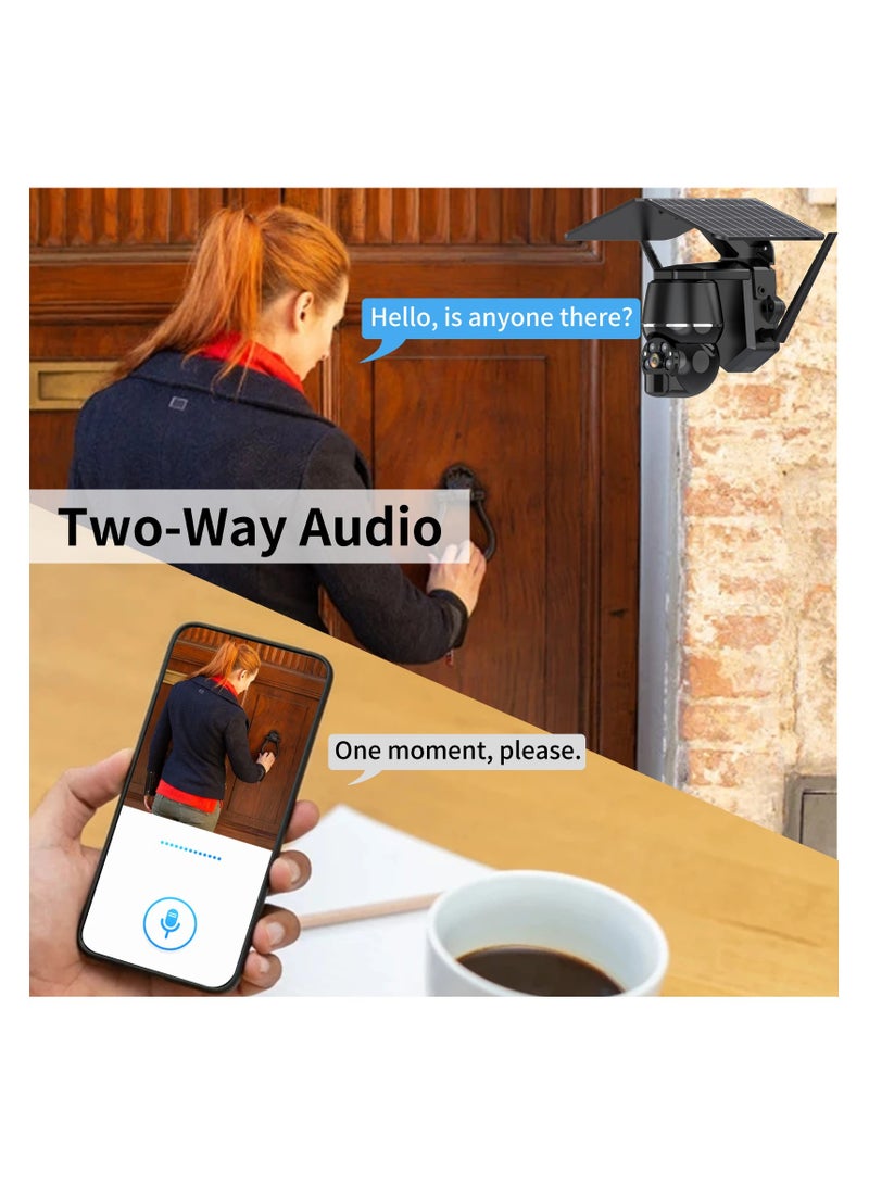 AROAQ 6W Solar 4G/ Wifi CCTV Video Wireless Camera 4x Digital Zoom Motion Detection IP Camera Two-Way Audio Color Night Vision - Image 3