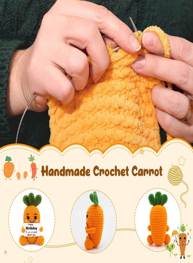 FEFAMM Mini Birthday Gifts for Women Men, Unique Handmade Crochet Carrot for Friends Coworkers Mom Dad Nana Papa Sister Brother Family Birthday Decorations Cute Keepsake Inspiration Gifts for Him Her - Image 4