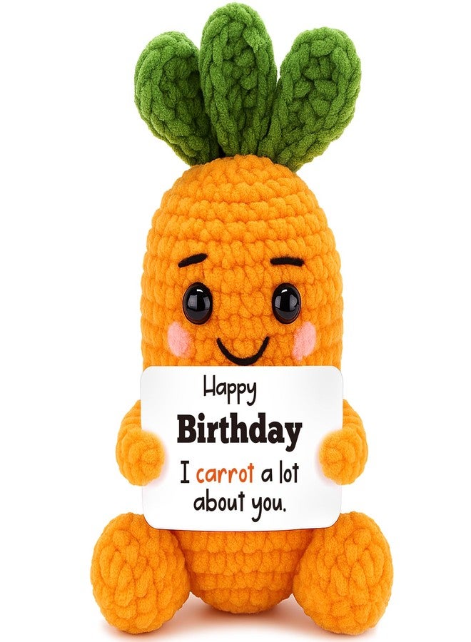 FEFAMM Mini Birthday Gifts for Women Men, Unique Handmade Crochet Carrot for Friends Coworkers Mom Dad Nana Papa Sister Brother Family Birthday Decorations Cute Keepsake Inspiration Gifts for Him Her - Image 1