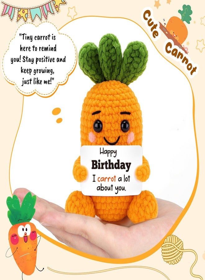 FEFAMM Mini Birthday Gifts for Women Men, Unique Handmade Crochet Carrot for Friends Coworkers Mom Dad Nana Papa Sister Brother Family Birthday Decorations Cute Keepsake Inspiration Gifts for Him Her - Image 3