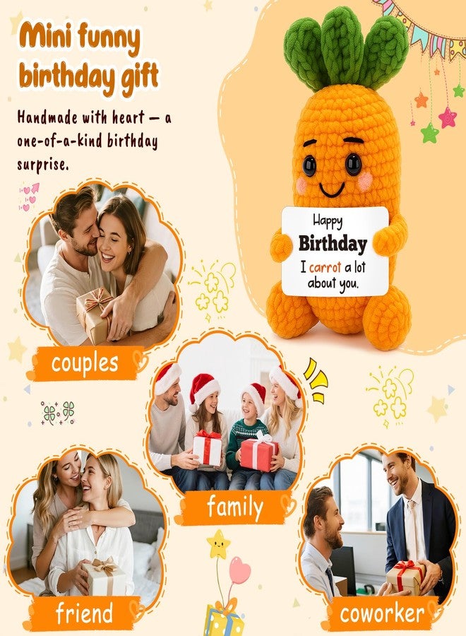 FEFAMM Mini Birthday Gifts for Women Men, Unique Handmade Crochet Carrot for Friends Coworkers Mom Dad Nana Papa Sister Brother Family Birthday Decorations Cute Keepsake Inspiration Gifts for Him Her - Image 5
