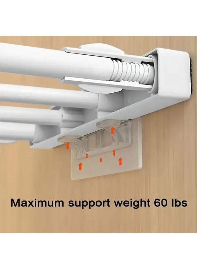 6Pcs No Drilling Invisible Shelf Brackets 60lbs Load Plastic Adhesive Wall Mount - Image 3