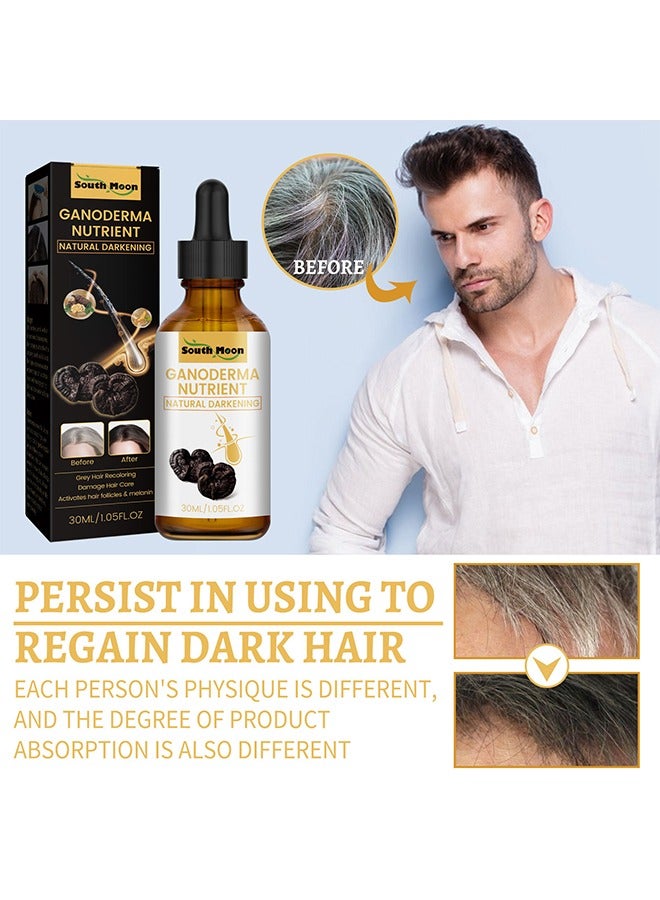 ساوث مون غانوديرما نيوترينت - له تأثير مكمل لبصيلات الشعر وإصلاح تلف الشعر وتنشيط بصيلات الشعر والميلانين والحصول على شعر أسود لامع 30 مل - Image 4