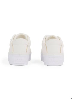TOMMY HILFIGER Women's Essential Textile Trainers - Cotton, White  - Image 3