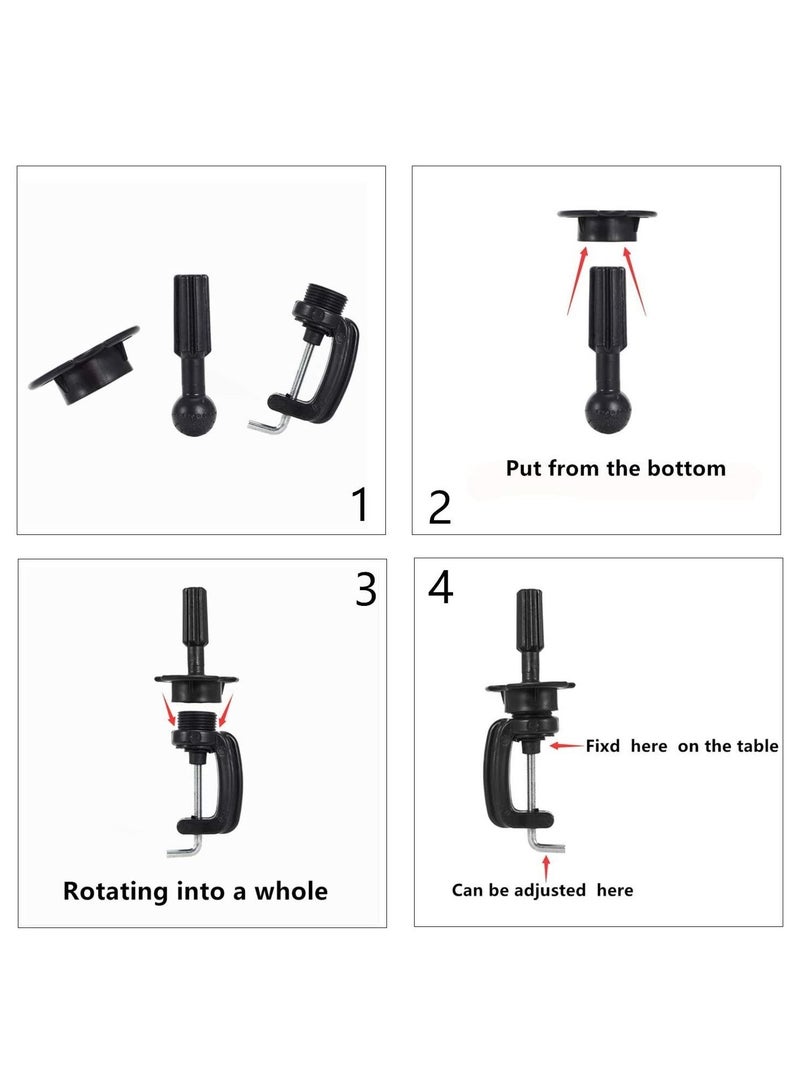إستيل رأس مانيكان لتصفيف الشعر وتدريب رأس مانيكين للتجميل ، رأس دمية من الألياف الاصطناعية للشعر وحامل مشبك مجاني أسود - Image 5