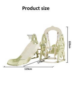 JSAITOYS Children Indoor Playground Kids Colorful Rocket Theme Plastic Swing Slide Baby Multifunctional Toys  - Image 2