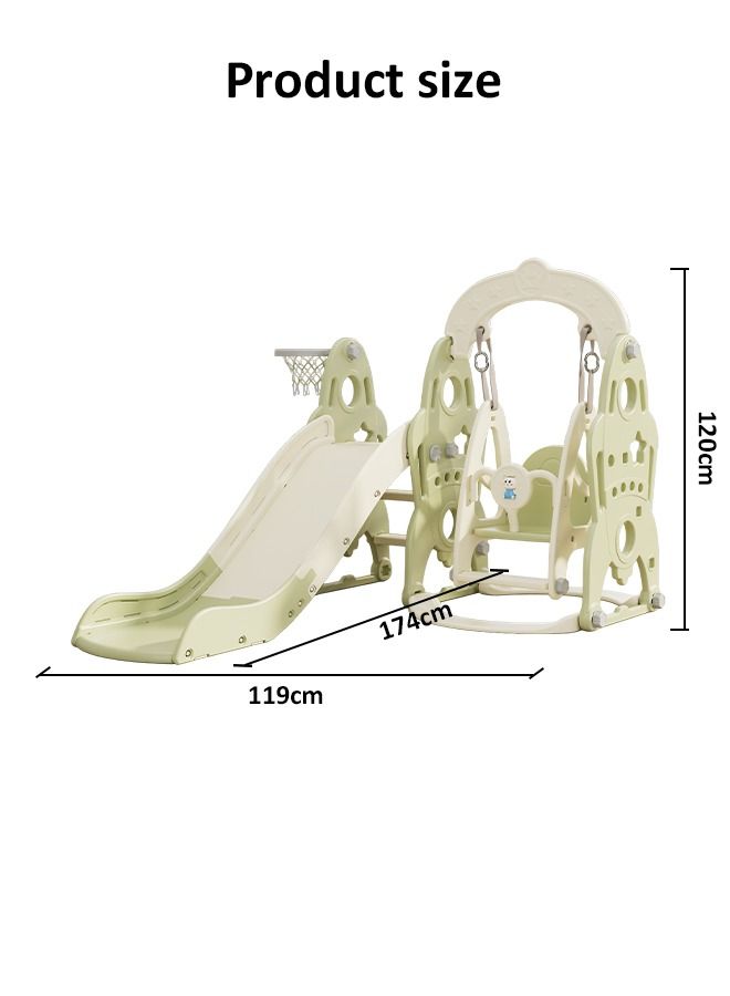 JSAITOYS Children Indoor Playground Kids Colorful Rocket Theme Plastic Swing Slide Baby Multifunctional Toys  - Image 2