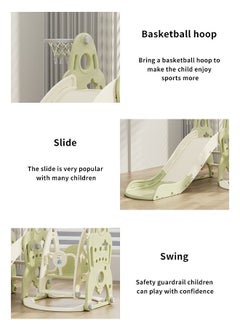 JSAITOYS Children Indoor Playground Kids Colorful Rocket Theme Plastic Swing Slide Baby Multifunctional Toys  - Image 3