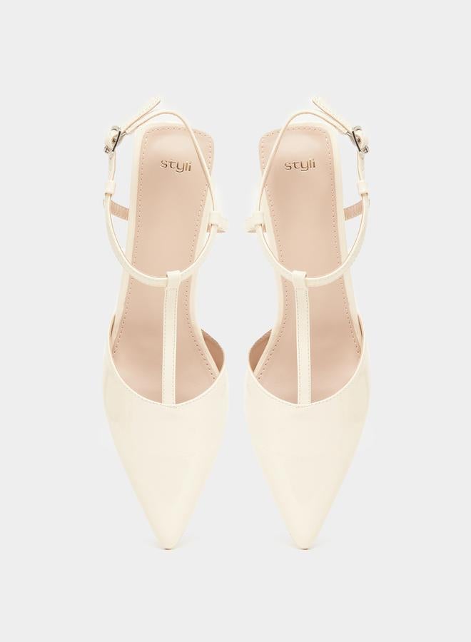 Styli Pointed Toe Kitten Heel Shoes  - Image 4