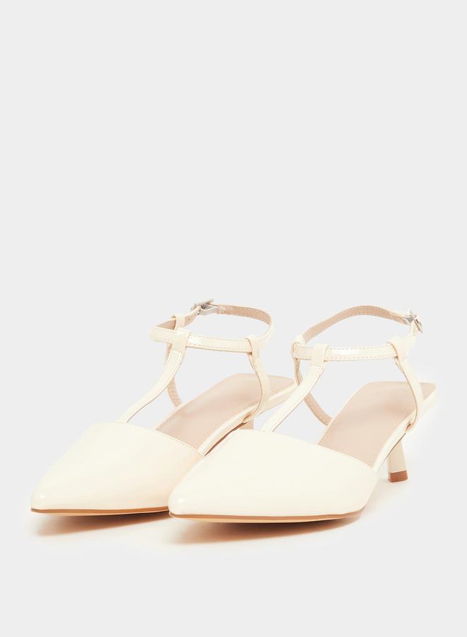 Styli Pointed Toe Kitten Heel Shoes  - Image 2