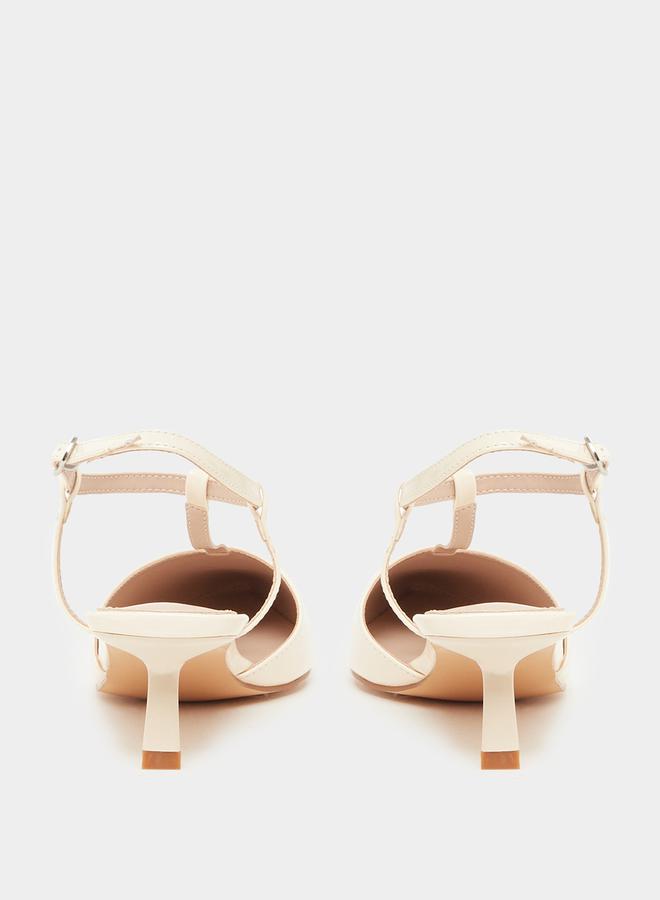 Styli Pointed Toe Kitten Heel Shoes  - Image 3