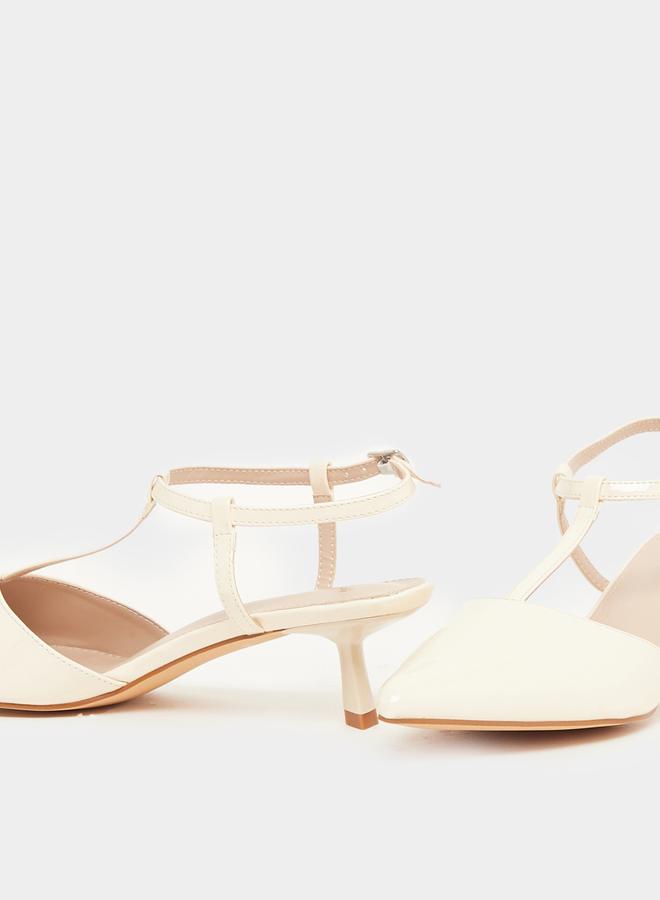 Styli Pointed Toe Kitten Heel Shoes  - Image 5
