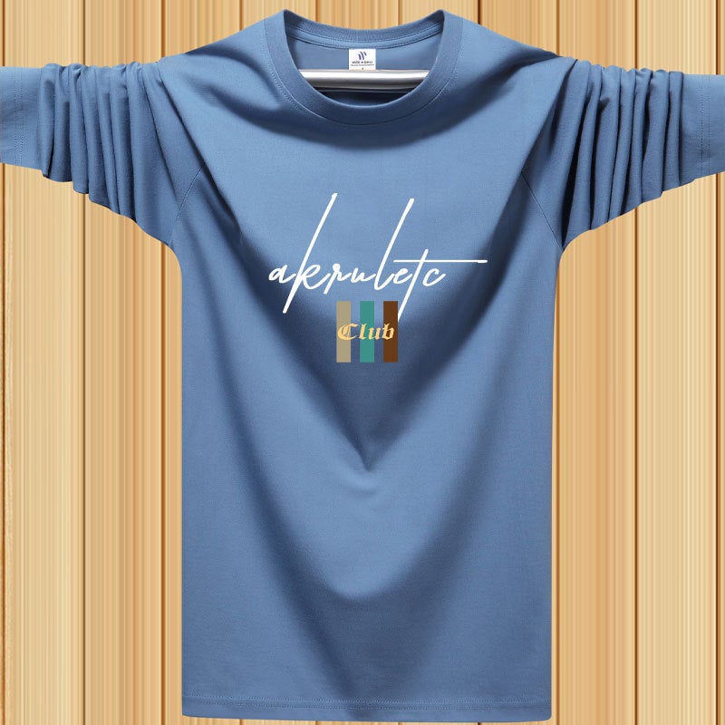 Long Sleeve T-Shirt 2024 Autumn New Men'S Korean Slim Fit Fashion Trend 180G Printed Top Clothes - Image 1