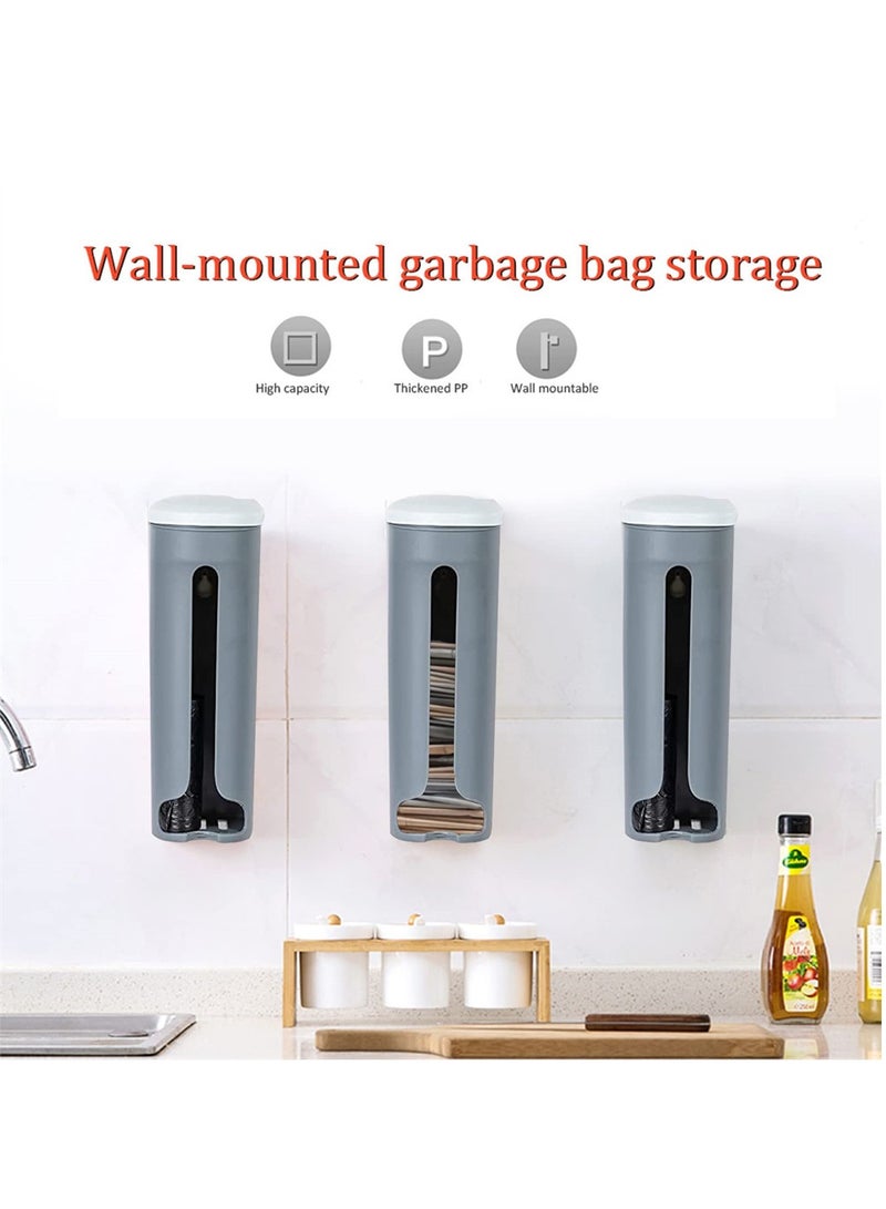 KASTWAVE Plastic Bag Holder, 2 Pcs Wall Mount Plastic Bag Organizer, Durable Plastic Grocery Bag Saver, Trash Bag Dispenser Under The Sink, Grocery Shopping Bags Saver For Kitchen Cabinet Door  - Image 4